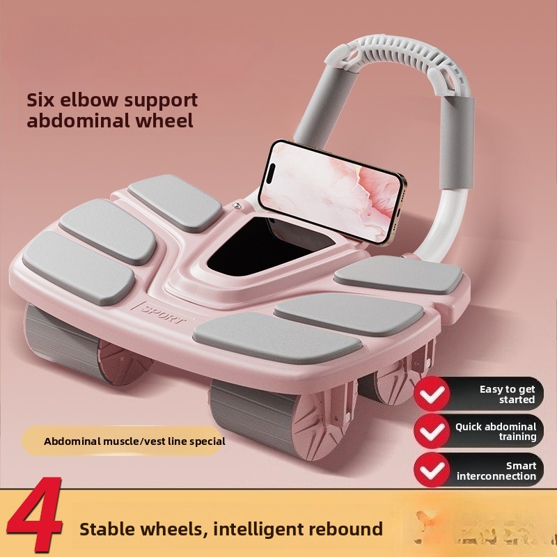 Ab Roller Wheel With Elbow Support - Rouleau abdominal à six points d'appui