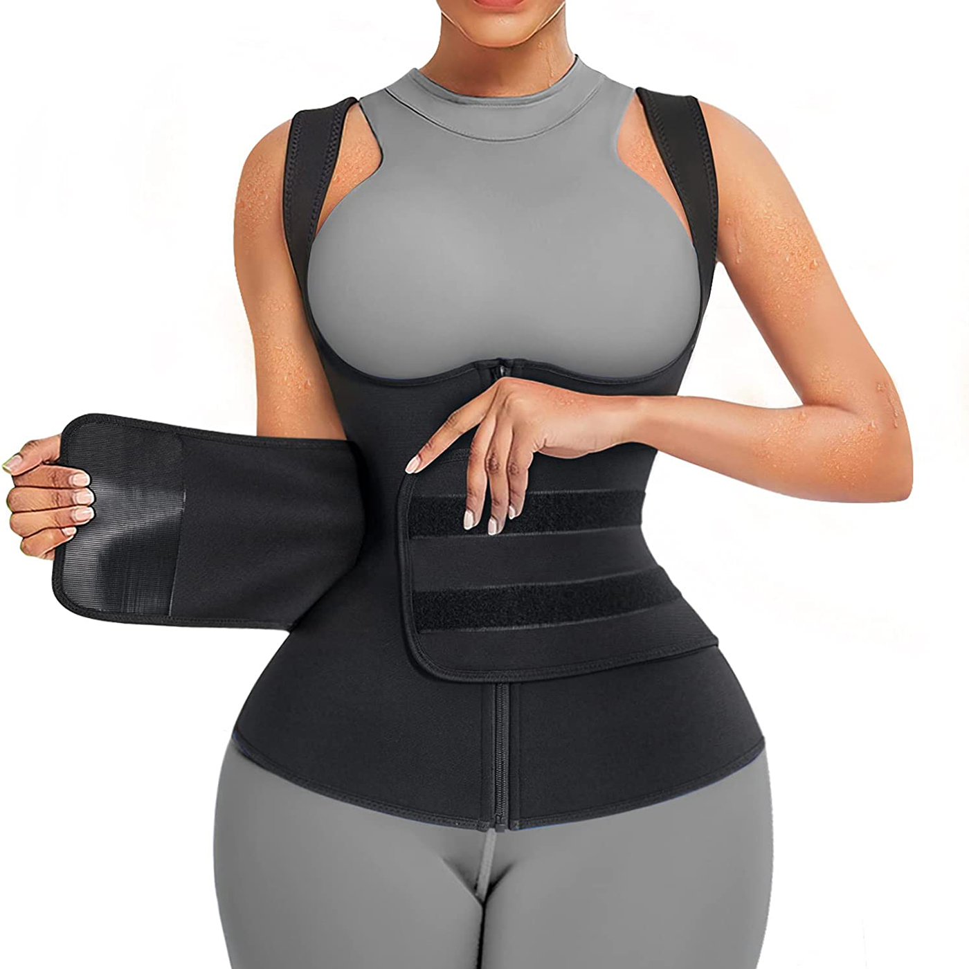 Sweat Waist Trainer Belt Neoprene - Combinaison de Sauna en néoprène pour