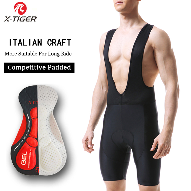 Padded Cycling Shorts 5D Gel - X-TIGER Cyclisme Cuissard Vélo 5D Gel