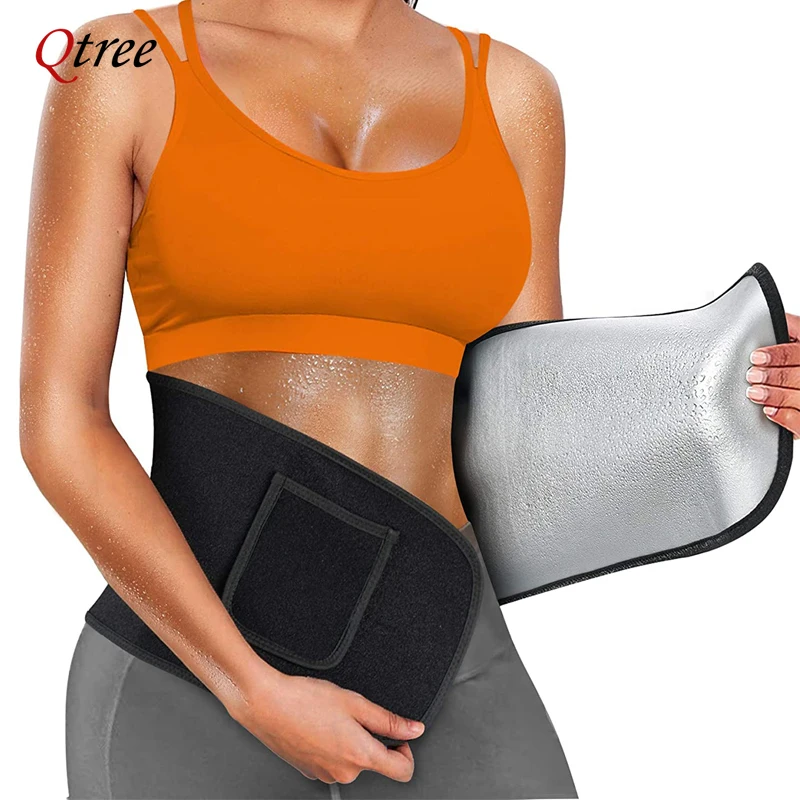 Sweat Waist Trainer Belt Neoprene - Qtree-Ceinture d'entraînement amincissante pour femme, serre-taille,