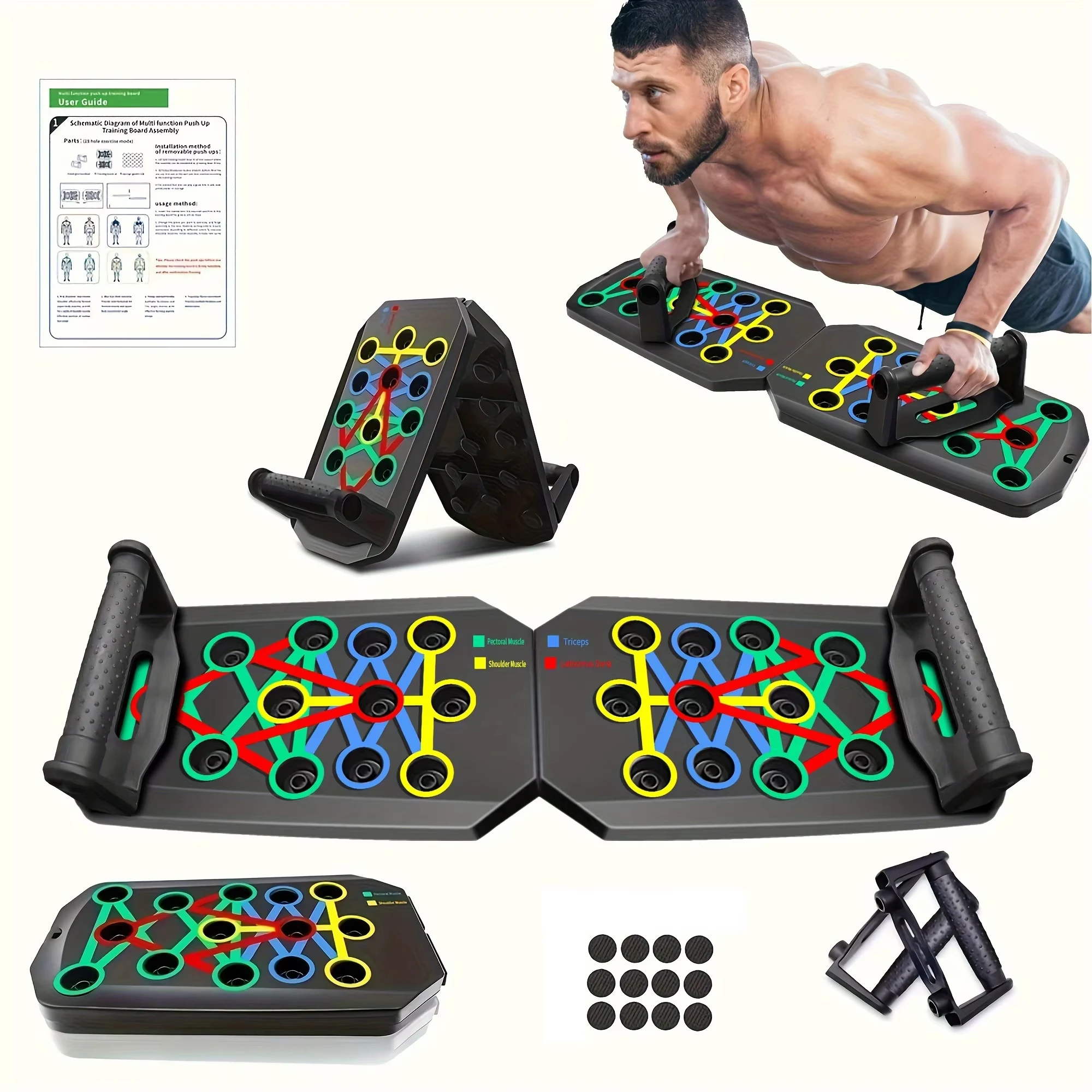 Push Up Board Foldable Multi Function - 1 pièce : planche de pompes