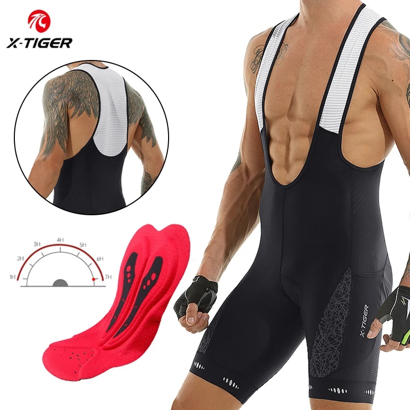 Padded Cycling Shorts 5D Gel - Vélo Bib Shorts 5D Gel Pad
