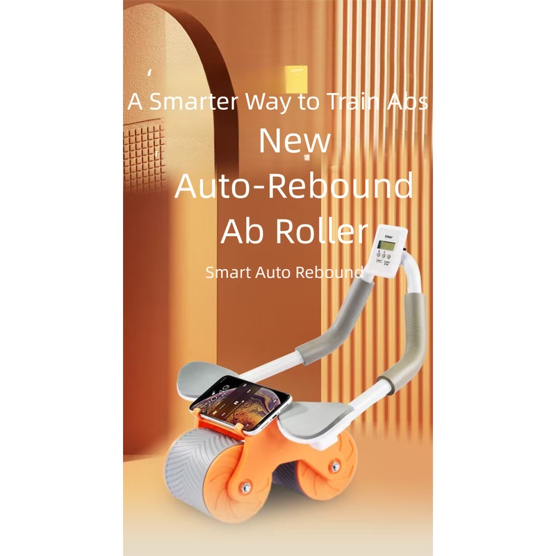 Ab Roller Wheel With Elbow Support - Roue abdominale à rebond automatique avec