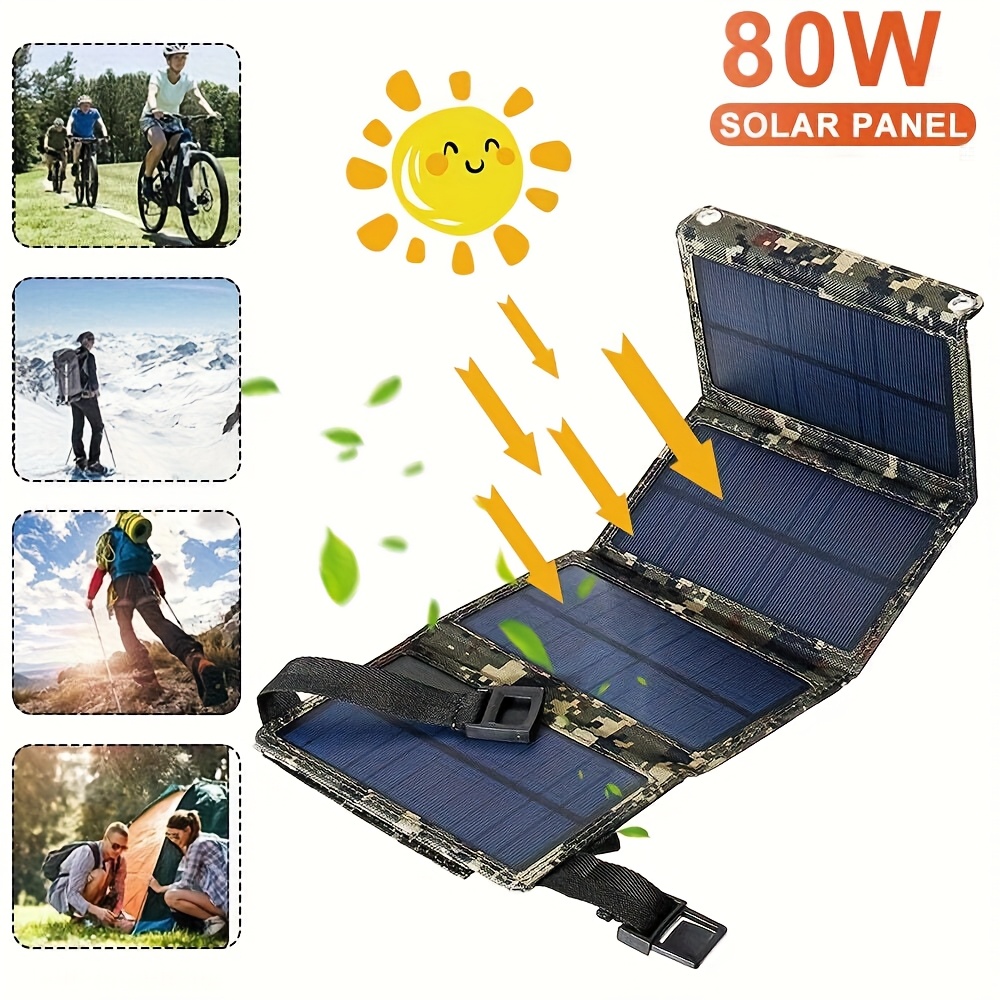 Camping - Panneau solaire portable pliable 80W |
