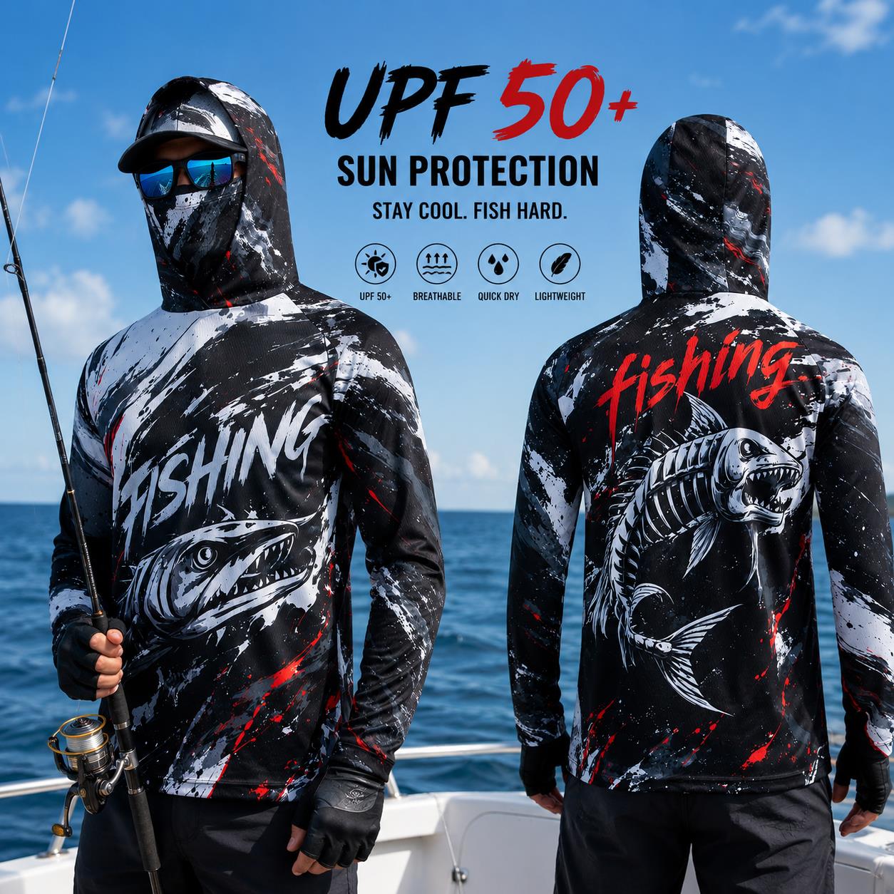 Fishing - Sweat-shirt de pêche pour homme à