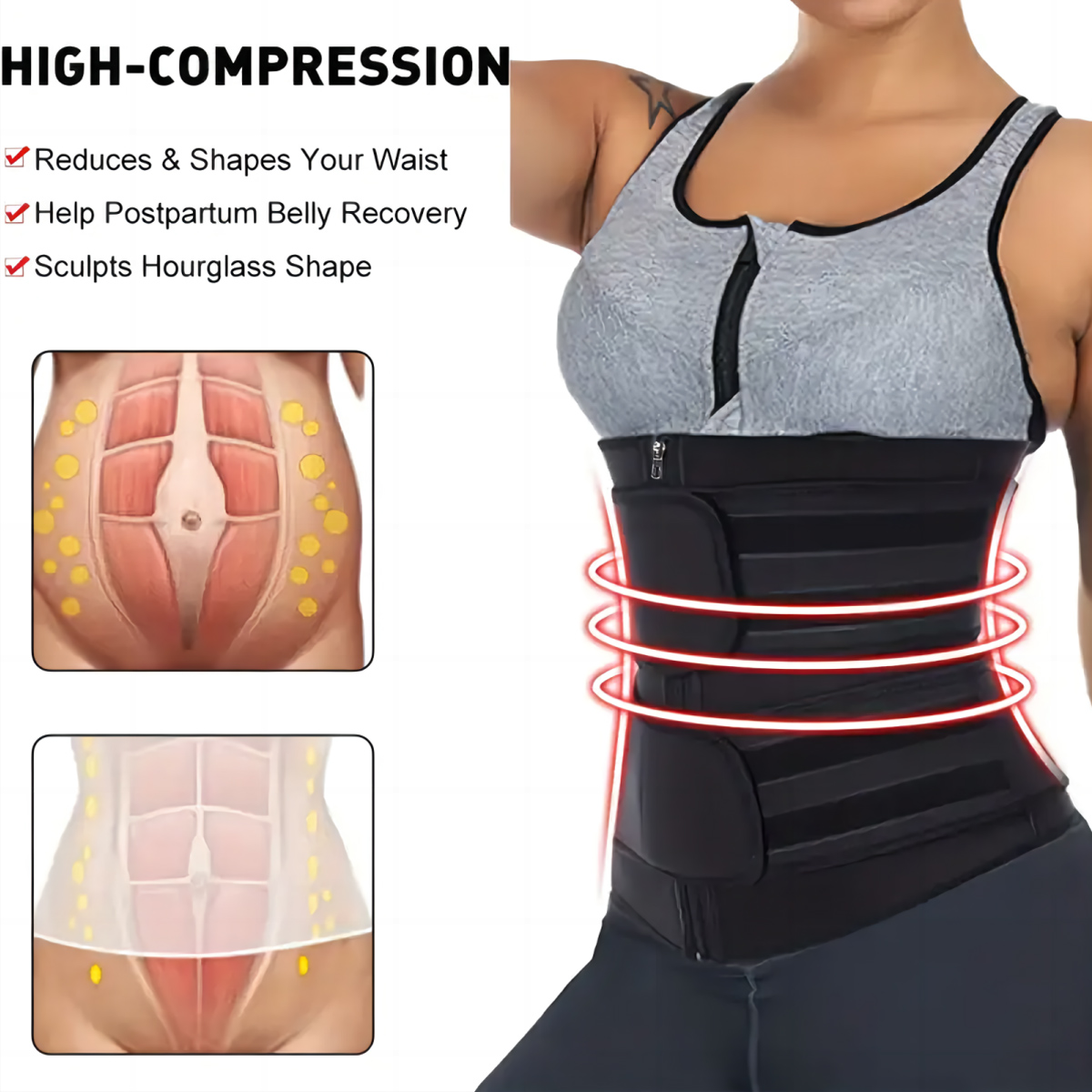 Ceinture de sudation pour femm - Sweat Waist Trainer Belt Neoprene avis et prix