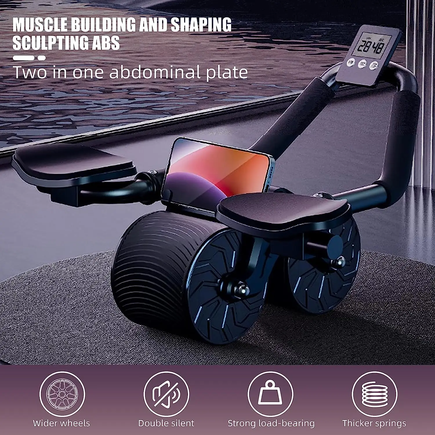 Roue abdominale avec support d - Ab Roller Wheel With Elbow Support avis et prix
