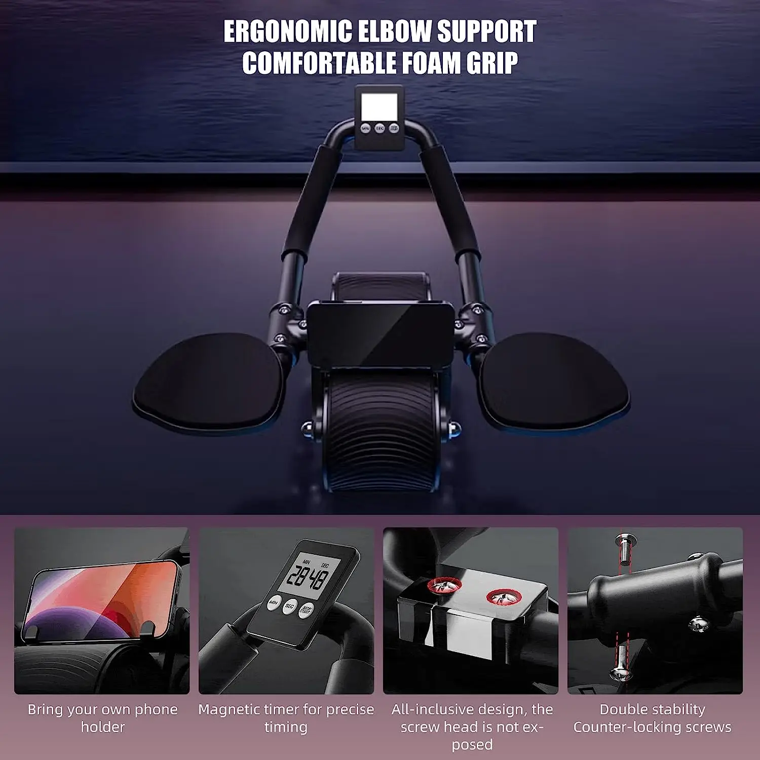 Roue abdominale avec support d - Ab Roller Wheel With Elbow Support avis et prix