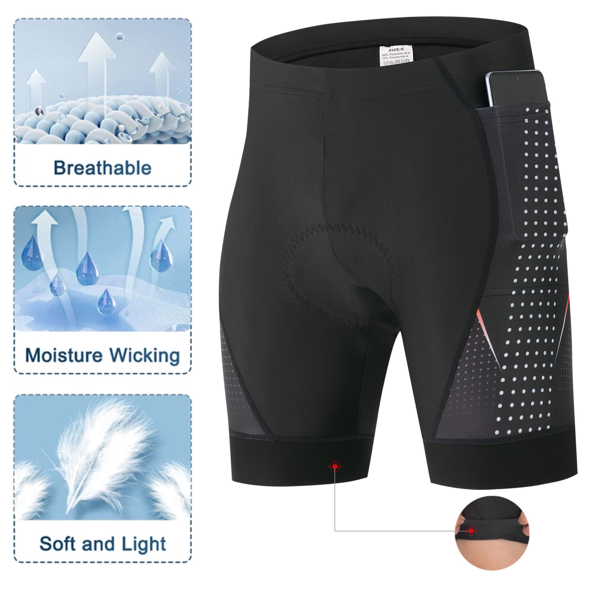 Shorts de vélo de route haut d - Padded Cycling Shorts 5D Gel avis et prix