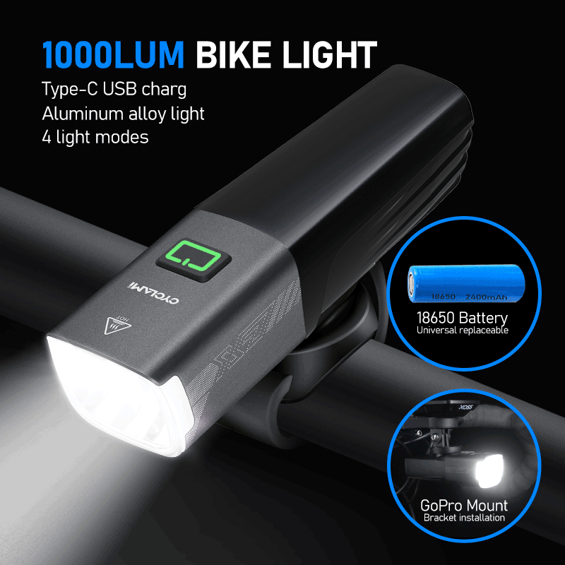 Phare de vélo intelligent CYCL - Rechargeable Bicycle Headlight 1000 Lumen avis et prix