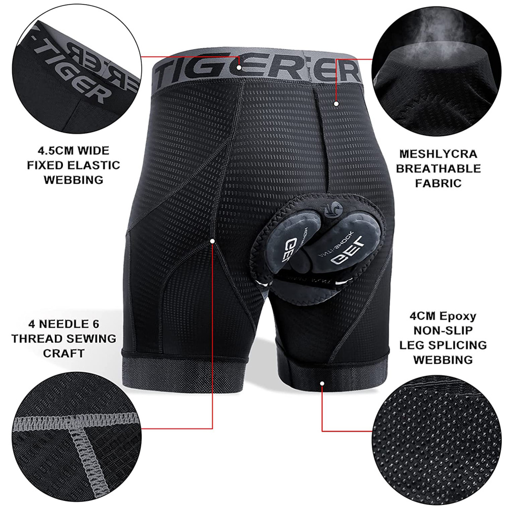 X-TIGER short de sous-vêtement - Padded Cycling Shorts 5D Gel avis et prix