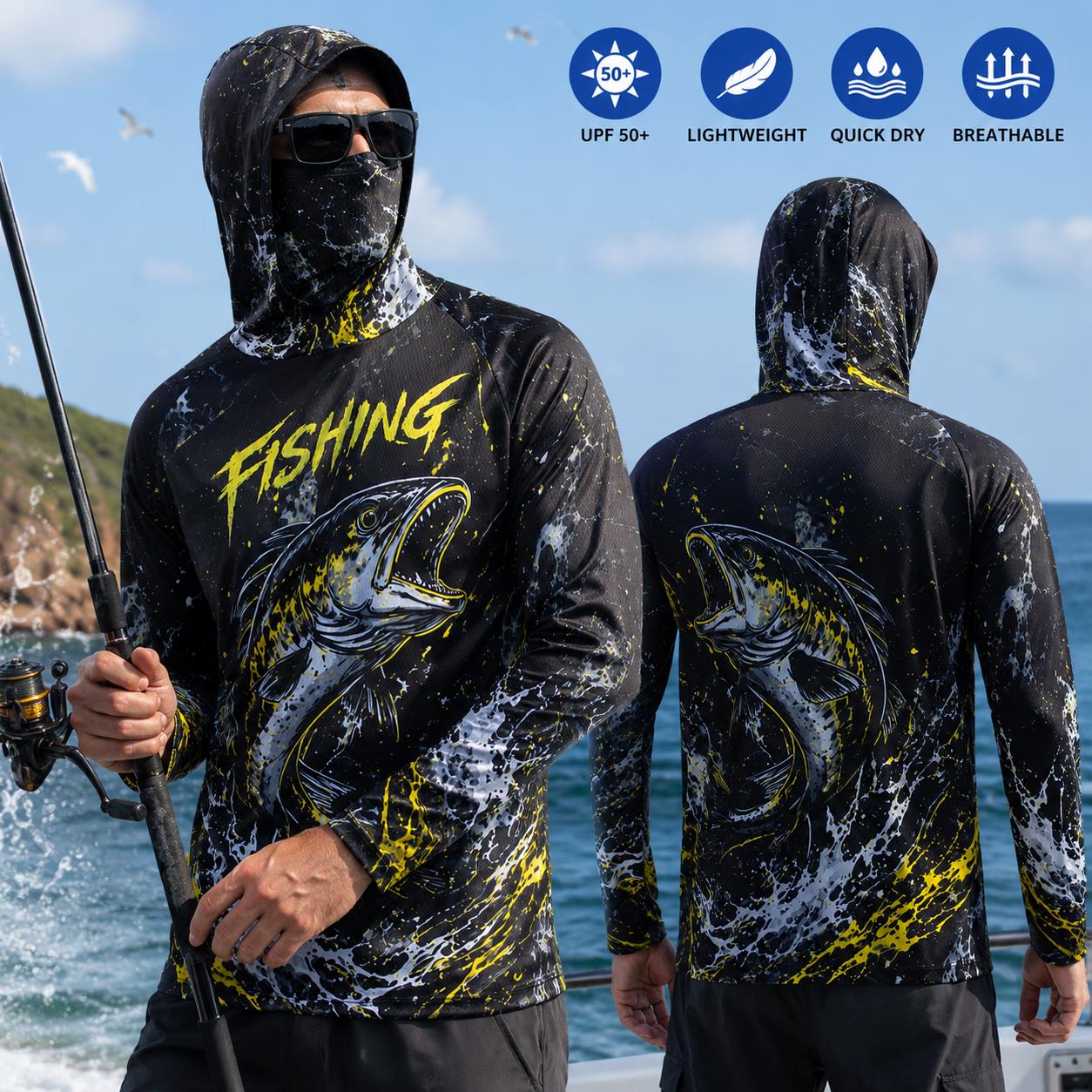 Sweat-shirt de pêche pour homm - Fishing avis et prix